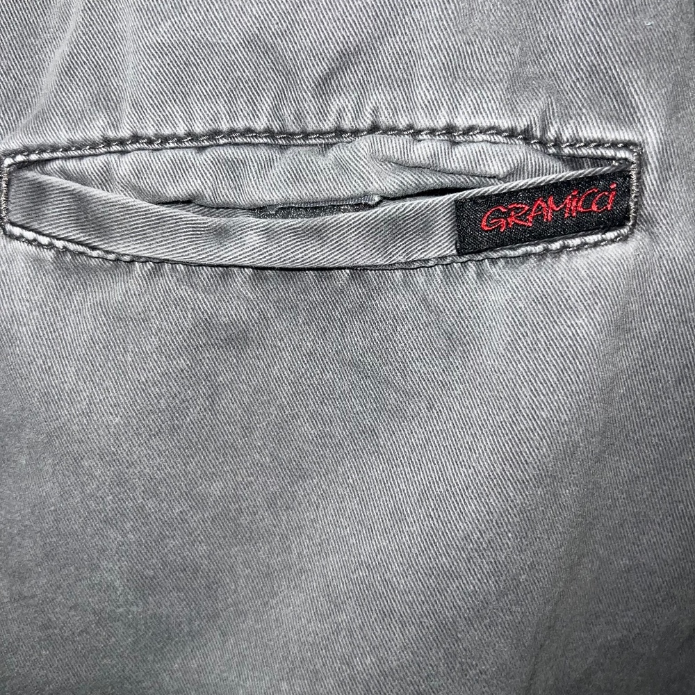 Gramicci Men’s L Gray Belted Cotton Climbing Hiking Stretch Gorpcore Pants